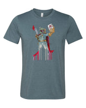 Load image into Gallery viewer, Bounty Hunter Selfie Heather Blue T-Shirt
